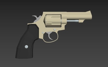 revolver tabanca model 3ds max dosya 3d Yazdır silah yalıtılmış Tehlike güvenlik güç koruma madde işareti cephane mermi bıçaklı beyaz kapat tehlike topçu 3d print model - Mito3D