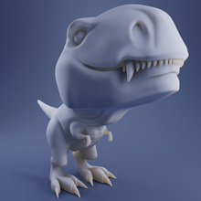 rexi 3d print model games-toys animal beast printable toy games monster fantasy rpg miniature creature cute zbrush giant cartoon fictional dinosaur t rex toys board 3d print model - Mito3D