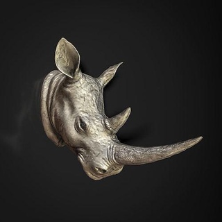 rinoceronte estátua escultura esculturas personagem arte animal figura estatuetas imprimível 3d print model - Mito3D