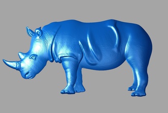 rinoceronte animal arte natureza floresta força selva animais selvagens 3d print model - Mito3D