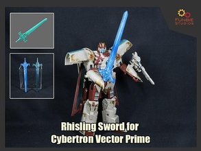 rhisling sword transformers cybertron vector prime games toys 3d print model - Mito3D