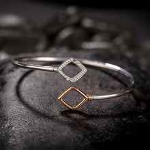 rombo de la pulsera joyería gem plata anillo diamante sterling zafiro moda engagem blanco el collar arete boda oro compromiso colgante y belleza imprimible las pulseras 3d print model - Mito3D