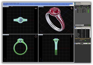 rhrd144 computer screen showing ring diamond bands 3dprint cad platinum engagement solitaire stone antique jewelry rings 3d print model - Mito3D