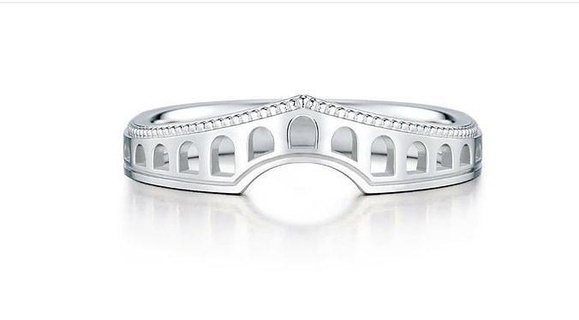rialto bridge ring - venice italy art jewelry silver diamond rings engagement wedding ltaly printable 3d print model - Mito3D