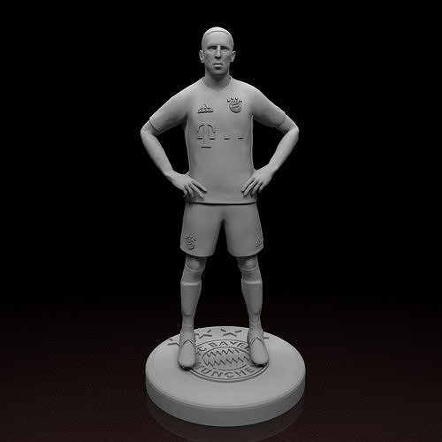 ribery Bayern Munique futebol jogador stl arquivos 3d impressão modelo objetivo cr7 munchen Alemanha Bundesliga ferradura ganhar campeão Liga Campeões escultura jogos fifa atacante arte ps5 sci fi esculturas 3D print model - Mito3D