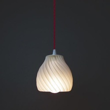 ribone spiral shade lamp light lighting decor lampshade illuminated fixture decoration interior house 3d print model - Mito3D