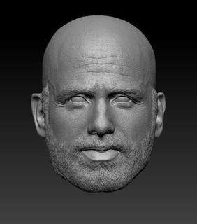 rick grimes head sculpture 3dmodel man portrait human body art sculptures 3d print model - Mito3D