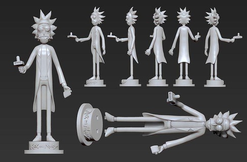 rick sanchez morty 3d print ready presupported rickandmorty fanart collectible collectibles sculpture printing series toy scientist character art sculptures figurines zbrush statue 3d print model - Mito3D
