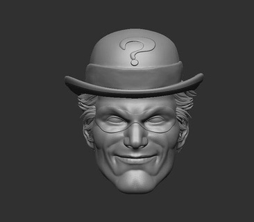 riddler - headsculpt action figure toy toys games character printable game 3dprint 3d print model - Mito3D