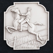 cavaleiro cavalo vaqueiro animais esporte pónei escultura símbolo estátua soldado solda arte esculturas 3d print model - Mito3D