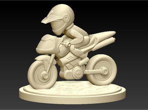 rider model 3d printing figure art character slt zbrush sculpt sculptures 3d print model - Mito3D