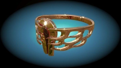 Rigg klassik Gold Ring Mode Schmuck Ringe 3d print model - Mito3D