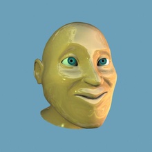 riki volant merux visage corps artistique sculpture art mathématique 3d print model - Mito3D