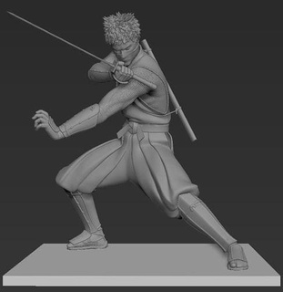 rikimaru tenchu ira cielo 3d modelo ninja shinobi juego videojuego sigilo ayame personaje estatua asesino naruto afilado arma Arte esculturas 3d print model - Mito3D
