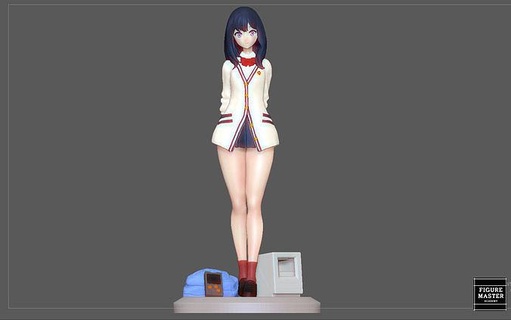 Rico takarada Gridman estudiante lindo niña bonita anime personaje Arte esculturas 3d print model - Mito3D