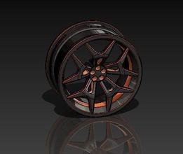 jante modèle 3d loisirs-bricolage la roue des pneus ronde voiture véhicule partie de course étrier le pneu l'automobile automobile ascenseur passe-temps bricolage hobby 3d print model - Mito3D
