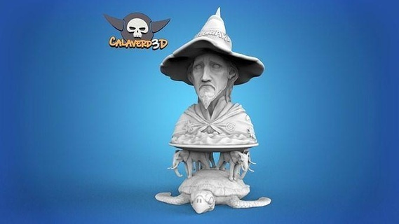 Rincewind descuento terry Pratchett mago wizzard Arte esculturas 3d print model - Mito3D