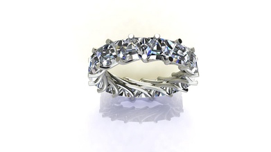 ring-1 Schmuck gold diamond Dreieck engagement Hochzeit bedruckbar ist Luxus kostbar Silber gem Platin Runde Diamant-ring feamle scheint genial sterling abstract Billard Ringe 3d print model - Mito3D