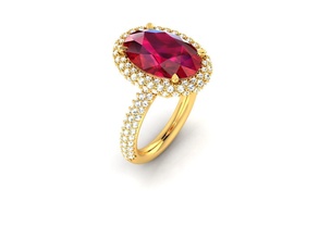 ring 2018 Ring Engagement Hochzeit Gold Platin Schmuck druckbar Diamant brillant Ringe 3d print model - Mito3D