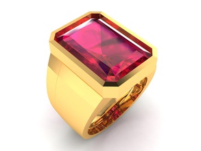 ring 2429 rubin gold schmuck sterling hochzeit engagement diamant juwel druckbar solitär ringe 3d print model - Mito3D