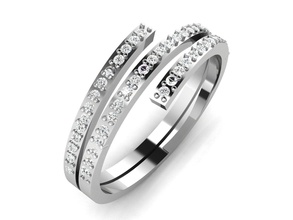 anneau 6311 bague engagement mariage or platine bijoux imprimable diamant brillant précieux argent sterling anneaux luxe 3d print model - Mito3D