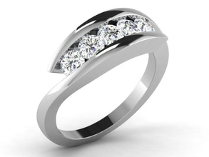Ring 6558 Engagement Hochzeit Gold Platin Schmuck druckbar Diamant brillant wertvoll Silber Sterling Ringe Luxus Juwel 3d print model - Mito3D