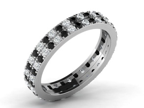 anillo 6560 compromiso Boda oro platino joyería joya imprimible diamante brillante precioso plata libra esterlina anillos lujo 3d print model - Mito3D