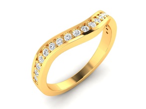 anneau 9181a bague engagement mariage or platine bijoux imprimable argent diamant sterling brillant précieux anneaux 3d print model - Mito3D