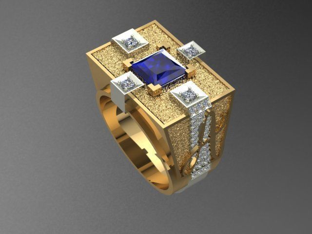 ring-a jewelry ring jewelery gold man silver rings 3D print model - Mito3D