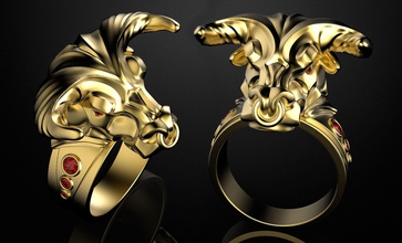 ring bull anel touro imprimível toro minotauro prata tourada noivado joalheria casamento pulseira pingente brincos homens ouro argolas 3d print model - Mito3D