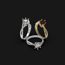 anello incrocio gioielli oro argento diamante i diamanti 3dmodeling rhinoceros3d preziosi di lusso lucente gioiello matrimonio moda amore san valentino anelli 3d print model - Mito3D