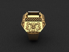 anel-homem-1 jóias anel jóia diamante gem precioso ouro safira topázio pedra preciosa brilhantes gemas ametista platina esmeralda diamantes história desafio anéis 3d print model - Mito3D