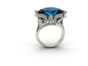 anillo-piag la joyería anillo de oro plata el diamante gem joya boda piedras preciosas las gemas platino ruby los diamantes esmeraldas broches anillos esmeralda oval 3d print model - Mito3D