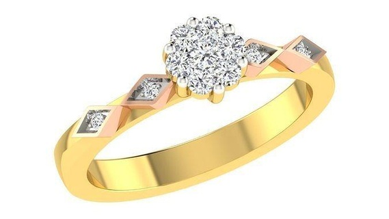 ring0007 anel joalheria ouro prata imprimível diamante jóia jóias Casamento gema noivado esterlina moda platina colar beleza prototipagem brilhante argolas 3d print model - Mito3D