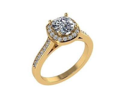ring016 squillare anello diamanti oro gioielleria unico oro bianco infinito anello fidanzamento nozze cuscino diamante anelli 3d print model - Mito3D