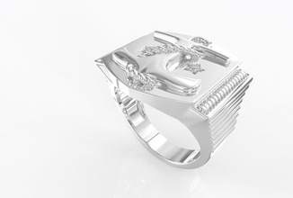 ring023 jewelry ring men diamond fashion rings 3d print model - Mito3D