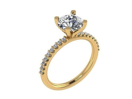 ring029 diamond engagement ring gold rave diamond ring round cutdiamond jewelry gold engagement ring white gold rose gold endless shiny rings  3d print model - Mito3D