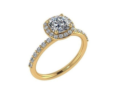 ring031 aréola diamante ouro joalheria infinito anel branco noivado Casamento argolas 3d print model - Mito3D