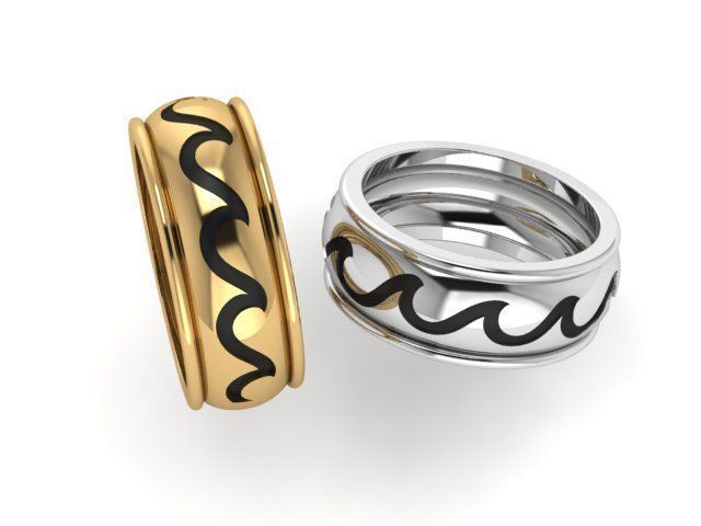 ring05 bijoux de l'anneau gool imprimable engagem l'habillement les anneaux 3D print model - Mito3D