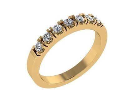 ring065 gold wedding band diamonds 7diamond ring eternity gold ring fashion ring wedding band engagement ring rose gold yellow gold white gold unique jewelry rings  3d print model - Mito3D
