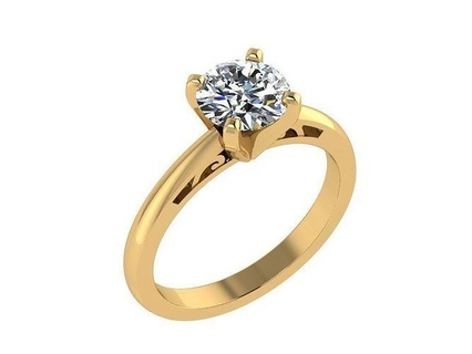 ring079 yuvarlak elmas Elmas yüzük sonsuz güzel tasarım altın takı nişan beyaz gül düğün benzersiz yüzükler 3d print model - Mito3D