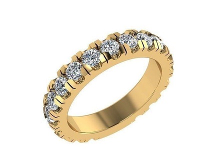 ring092 sonsuzluk grup elmas benzersiz takı gül altın beyaz nişan Düğün grubu parlak yüzükler 3d print model - Mito3D