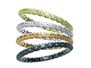 anello gioielli oro diamante ruby zaffiro emerald giorno matrimonio anelli 3d print model - Mito3D