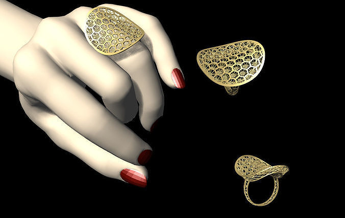 ring108 ring jewelry gold jewel jewellery fashion wedding rings 3D print model - Mito3D