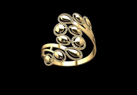 ring109 ring jewellery wedding printable gold jewelry fashion jewel rings 3d print model - Mito3D