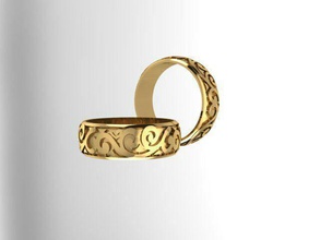 ring1 jewelry ring gold fashion wedding rings 3d print model - Mito3D