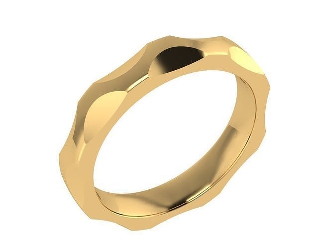 ring113 mariage bague or bande Rose blanc bijoux design unique anneaux 3D print model - Mito3D