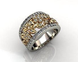 ring jewelry diamond wedding jewellery gems rings 3d print model - Mito3D