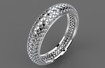 ring gold jewelery 3d diamond christmas challenge jewelry rings 3d print model - Mito3D