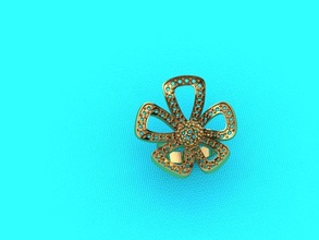anel jóias de prata ouro gem diamante flor o engajamento platina pedra preciosa precioso brillant tesouro leuchtend a refração roupas anéis 3d print model - Mito3D